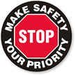 MAKE SAFETY YOUR PRIORITY Hard HAT DECAL