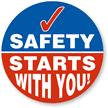 SAFETY STARTS WITH YOU Hard HAT DECAL