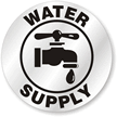 Water Supply Hard Hat Stickers