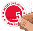 No Lost Time Injuries Hard Hat Stickers