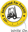 Authorized For Forklift Hard Hat Decals