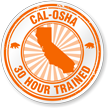 CAL-OSHA 30 Hour Trained Hard Hat Decals