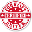 Certified Forklift Driver Hard Hat Decals