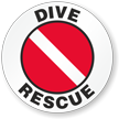 Dive Rescue Hard Hat Stickers