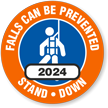 Falls Can Be Prevented Choose Year Hard Hat Decals