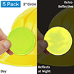 Fluorescent Lime Yellow Retro Reflective Hard Hat Label