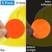 Fluorescent Orange Retro Reflective Hard Hat Label