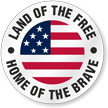 Land Of Free Home Of Brave Hard Hat Decals