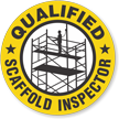 Qualified Scaffold Inspector Hard Hat Sticker
