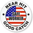 Safe Worker Near Hit Good Catch Hard Hat Decals