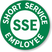 Short Service Employee Hard Hat Decals