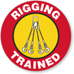 Trained Rigging Hard Hat Decals