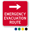 Emergency Evacuation Route Right Arrow