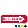 Evacuation Route Right Arrow Sign