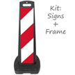 LotBoss Red White Delineator Portable Kit
