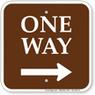 One Way Right Arrow Campground Sign