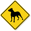 Pit Bull Symbol Guard Dog Sign