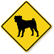 Pug Symbol Guard Dog Sign