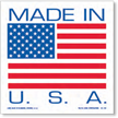 Made In USA Flag Labels