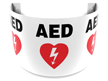 180 Degree Projecting AED Sign with graphic