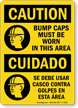Bump Caps Must Be Worn Bilingual Sign