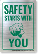 Safety Starts With You Glass Decal
