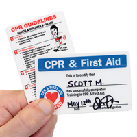 Certified CPR First Aid Trained Hard Hat Decals, SKU - HH-0270