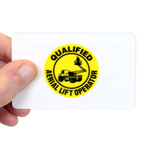 Qualified Aerial Lift Operator Self Laminating Certification Wallet Card