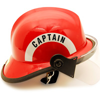 Hard Hat Label with Captain Design