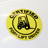 OSHA Certified Forklift Driver Decal"