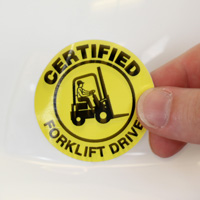 Hard Hat Decal for Certified Forklift Drivers