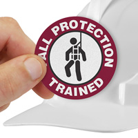 Fall Protection Trained Hard Hat Decal