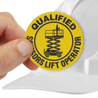 Certified Operator Helmet Safety Sticker