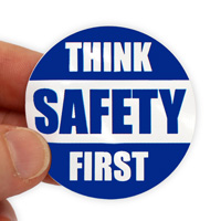 Safety First Hard Hat Sticker