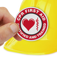 CPR Trained Hard Hat Decal