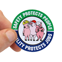 Safety Protects People Hard Hat Labels
