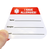 Writeable I Have Allergies Decal