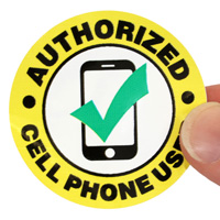 Cell phone user hard hat decals