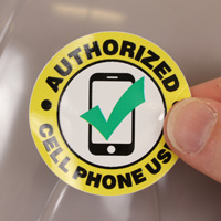 Authorized Mobile Phone User Stickers