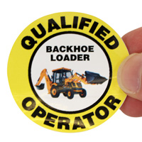 Backhoe Loader Operator Decal