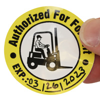 Forklift Authorization Decal