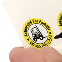 Forklift Certified Hard Hat Stickers