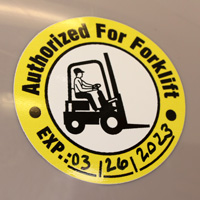 Forklift Safety Hard Hat Decals
