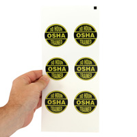 Hard hat stickers for 30-hour OSHA training