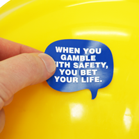 When You Gamble With Safety, You Bet Your Life Decal