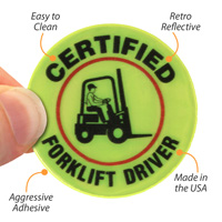 Reflective Decal: Certified Forklift Driver