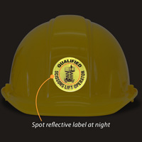 Reflective Safety Decal - Certified Scissor Lift Operation