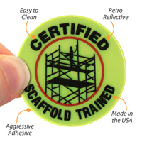 Certified scaffold sticker