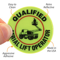 Aerial Lift Qualified Operator Reflective Decal