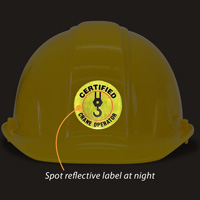 Certified crane operator reflective sticker